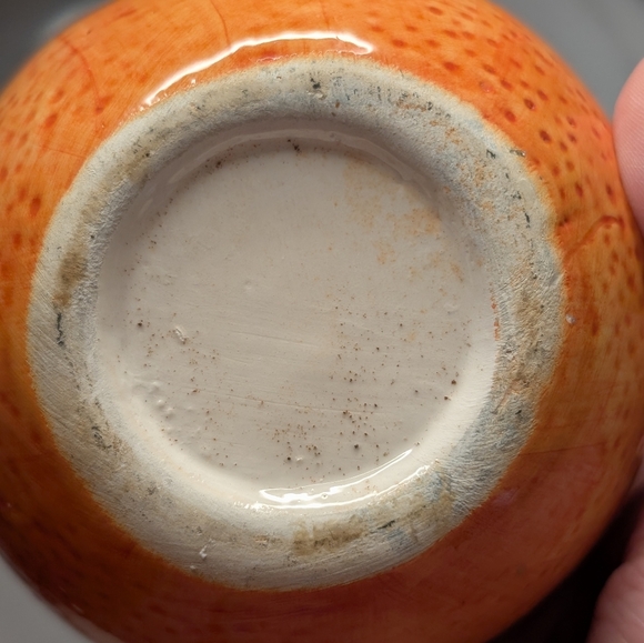 Vintage Orange Ceramic Fruit Container - Picture 6 of 6